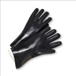 West Chester J1017RF Standard Rough PVC Jersey Lined Black Gloves